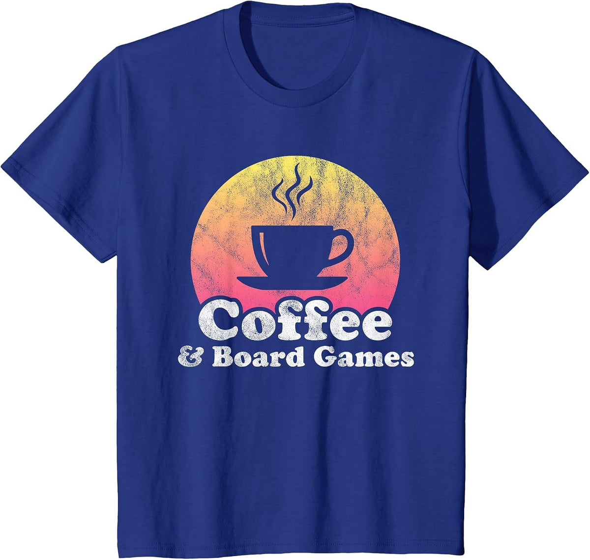Coffee and Board Games T-Shirt - Royal Blue