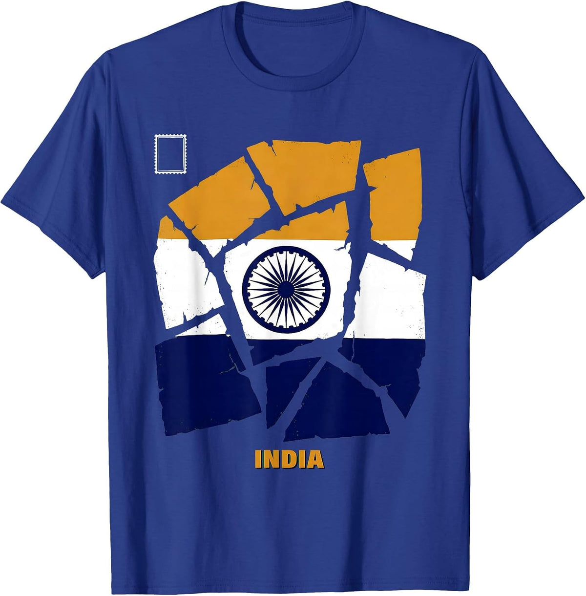 INDIA Flag Patriotic Independence Day Pride T-Shirt - Royal Blue