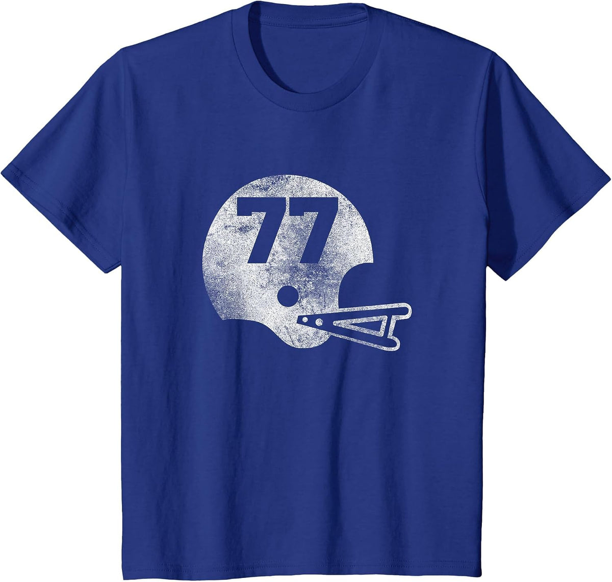Vintage Football Jersey No. 77 T-Shirt Player No T-Shirt - Royal Blue