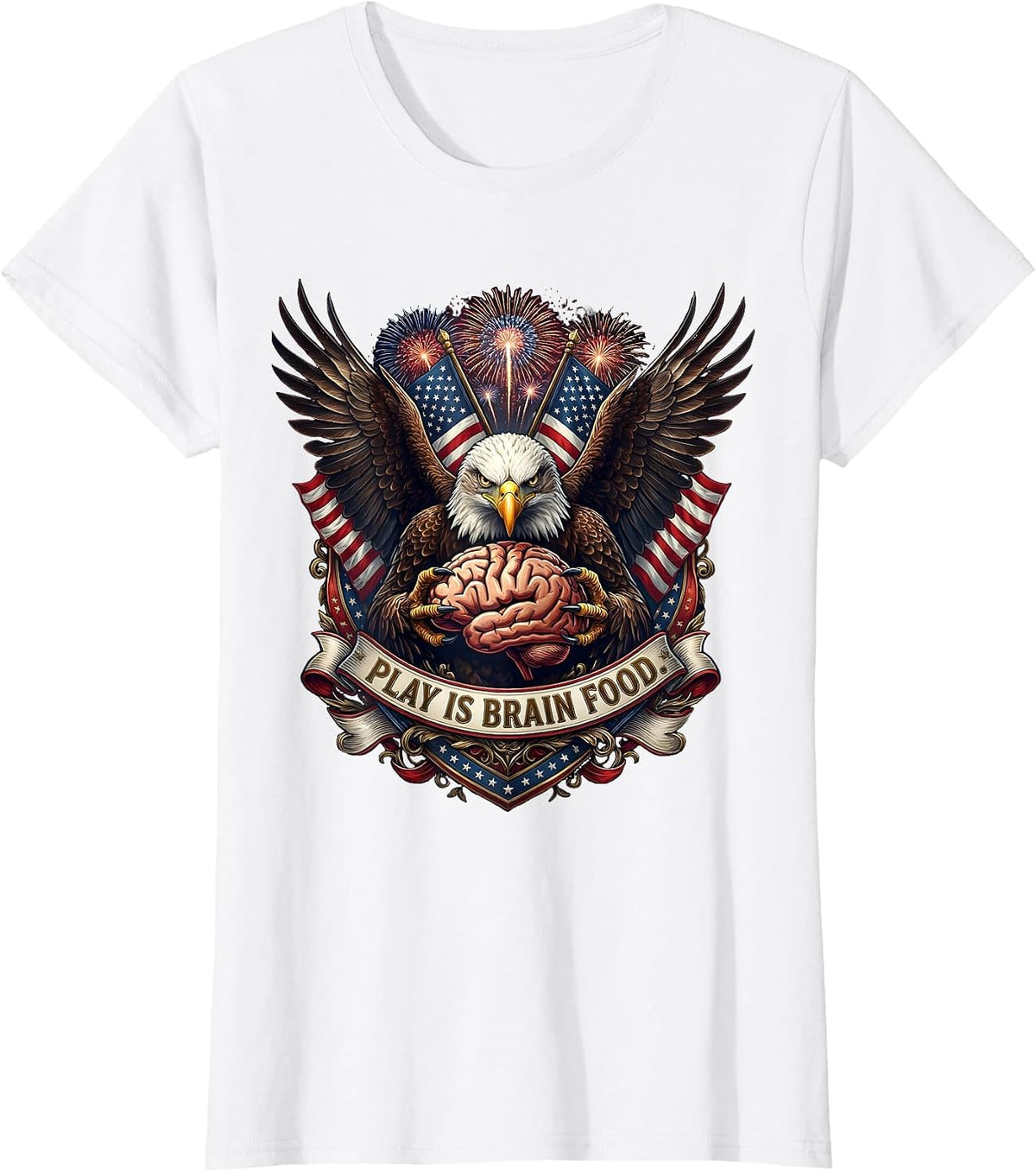 Play Is Brain Food Teacher Learning Design T-Shirt - White