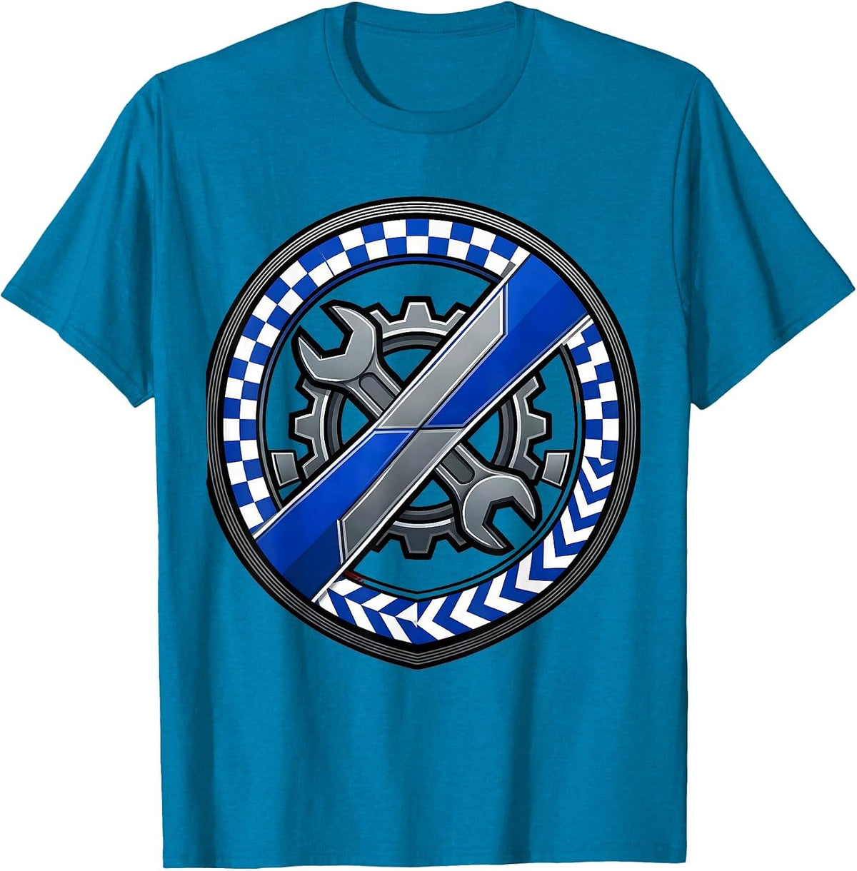 Valley Forge Automotive Wrench and Gear Graphic T-Shirt - Sapphire Blue