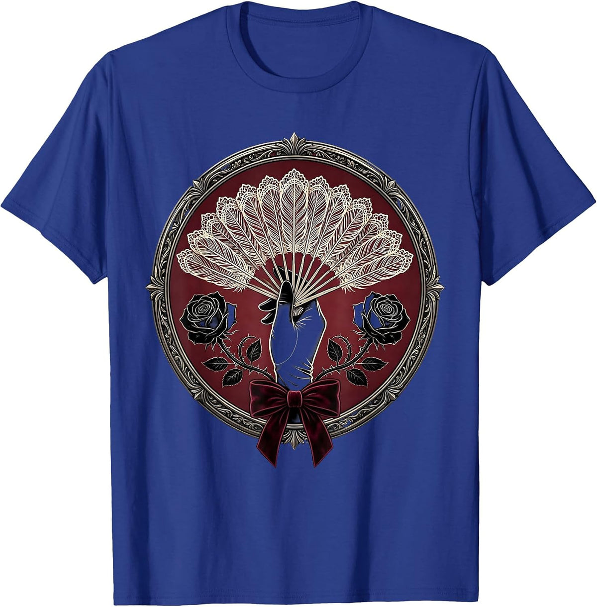 Men's Showgirl Era Feather Fan Gloved Hand Graphic T-Shirt - Royal Blue