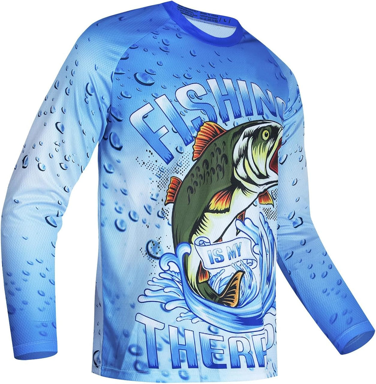 JPOJPO Mens Fishing Shirt Long Sleeve, Fishing Jerseys Fish Tshirts - Breathable, Cooling, Light-Weight - Cd9812
