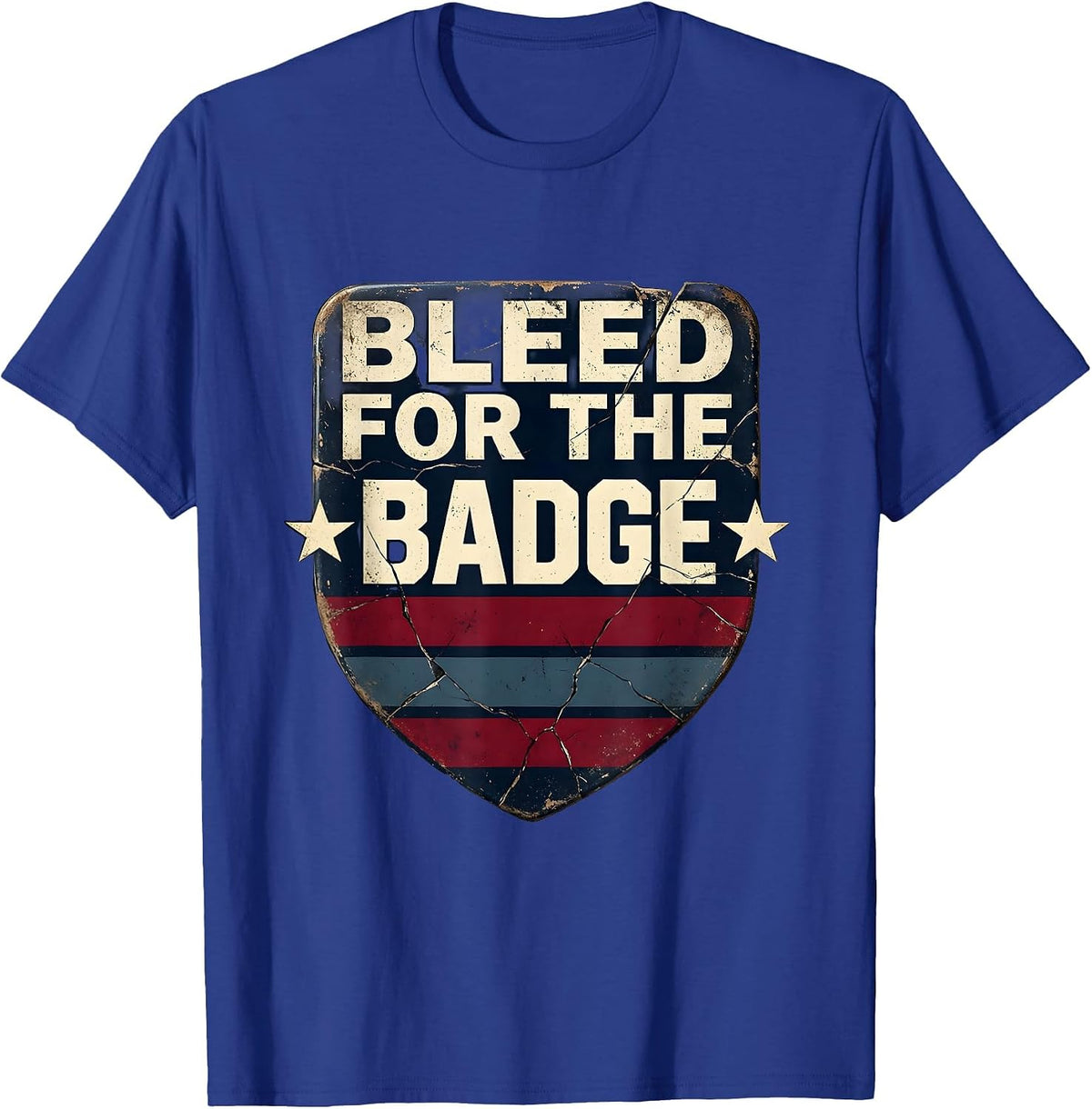 Bleed for the Badge Rugby Design T-Shirt - Royal Blue
