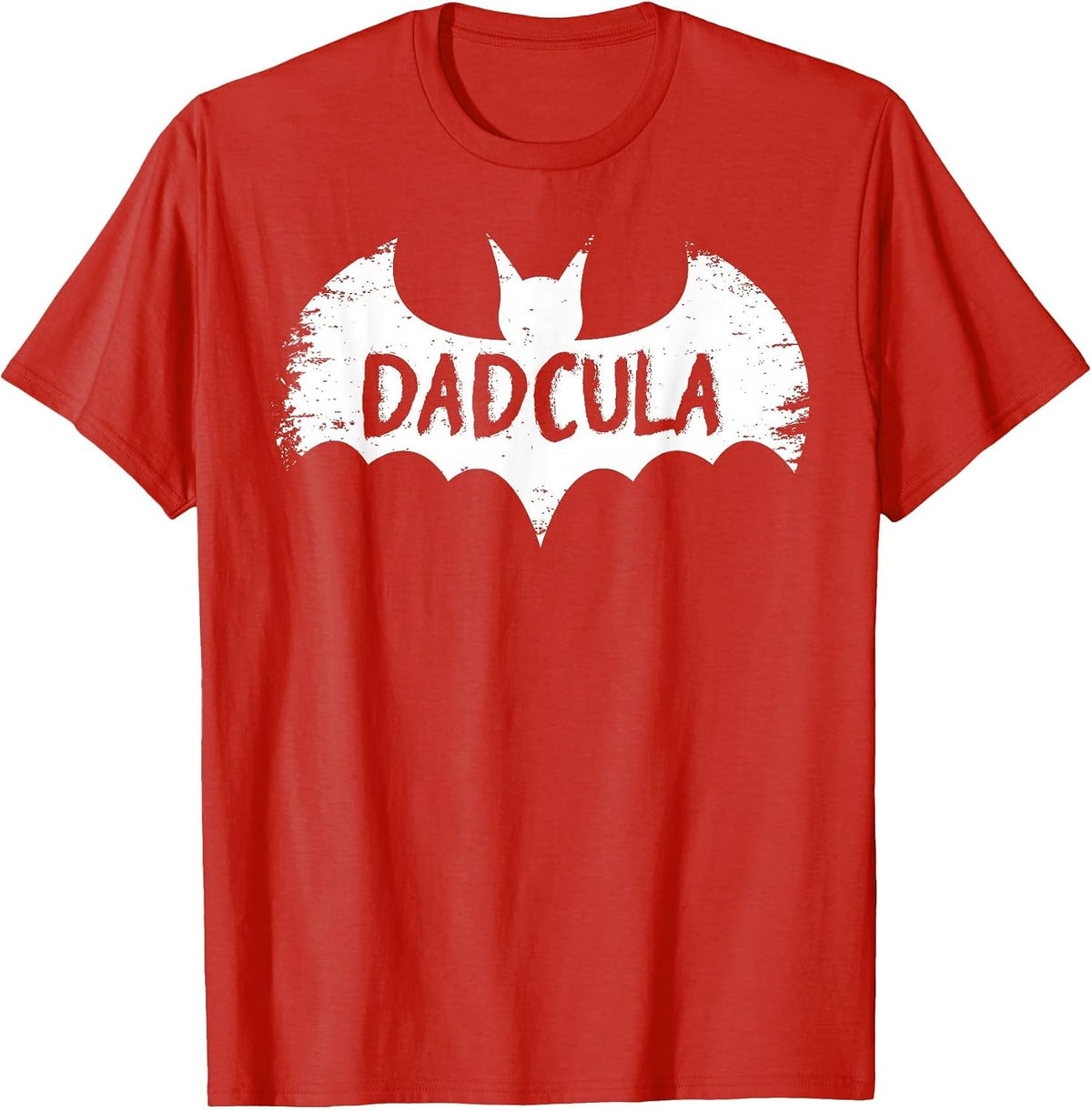 Papa Dadcula Dad Vampire Daddy Funny Halloween Father T-Shirt - Red