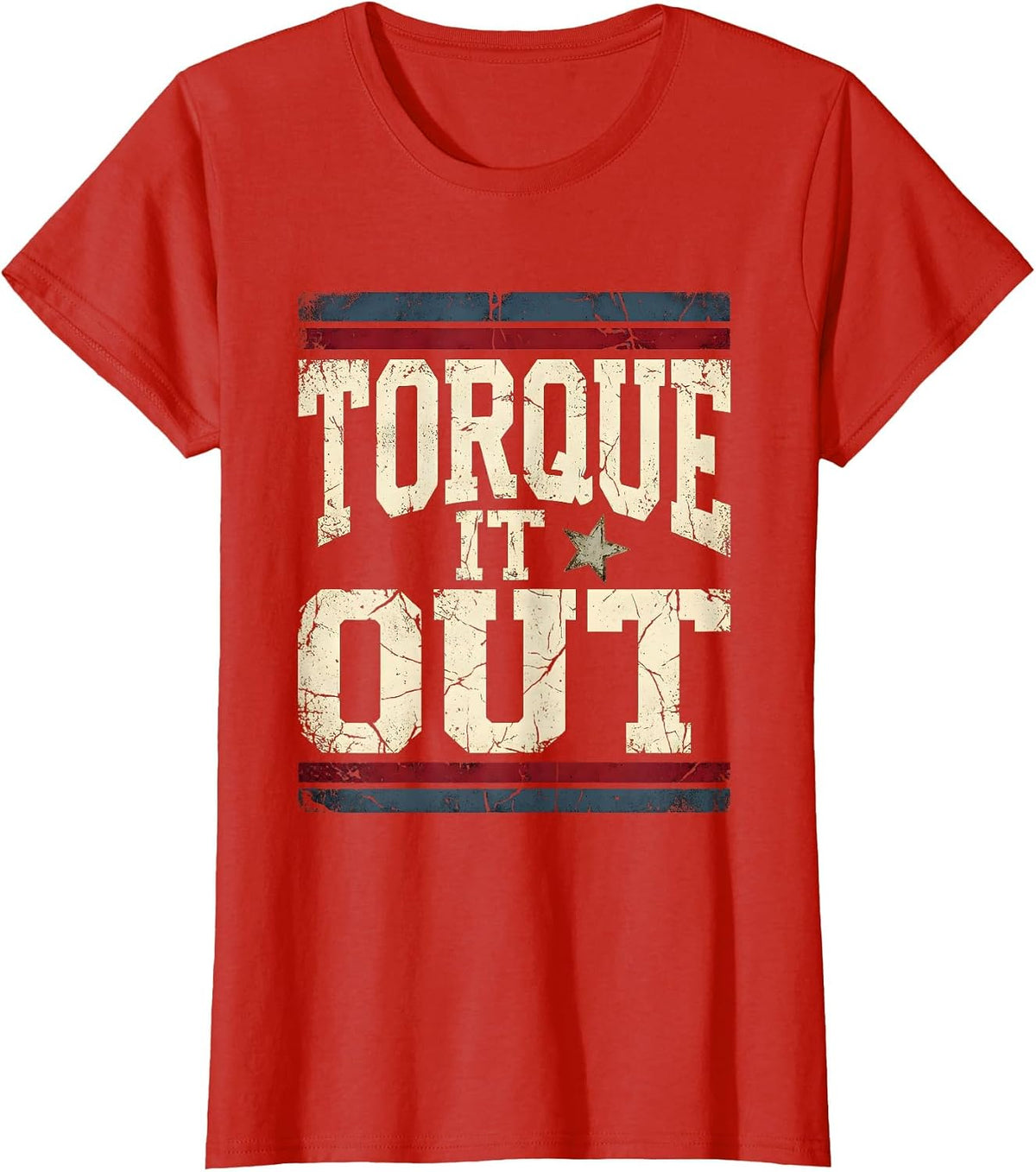 Torque It Out Pit Crew Racing Design T-Shirt - Red