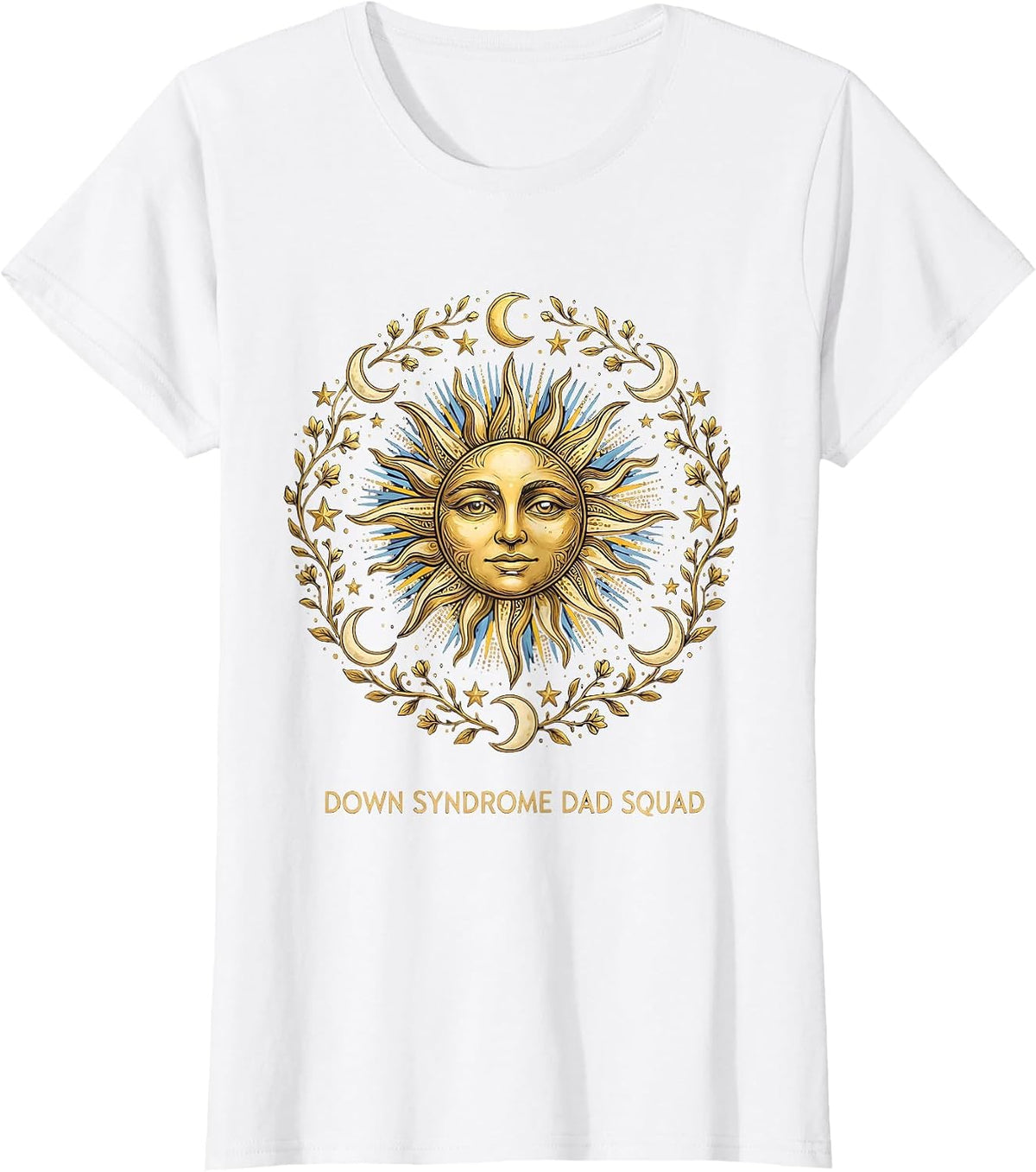 Women's Down Syndrome Dad Squad Awareness Design T-Shirt - White