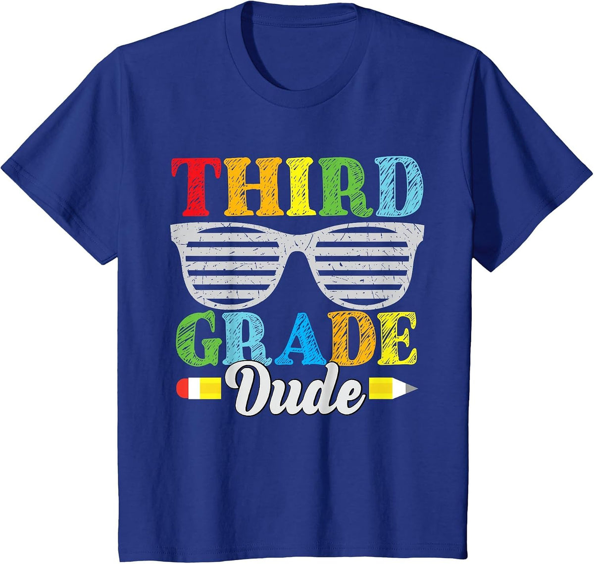 Third Grade Dude Funny Back to School Kids Toddlers T-Shirt - Royal Blue