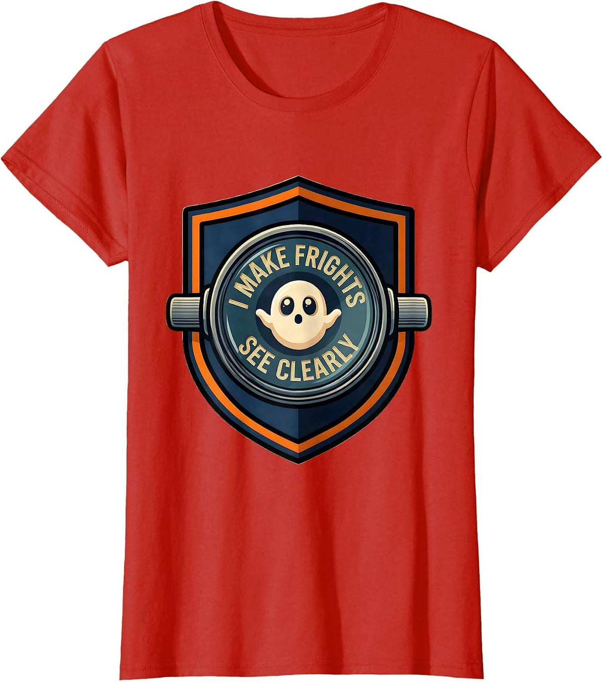 I Make Frights See Clearly Funny Optometrist Halloween Eye T-Shirt - Red