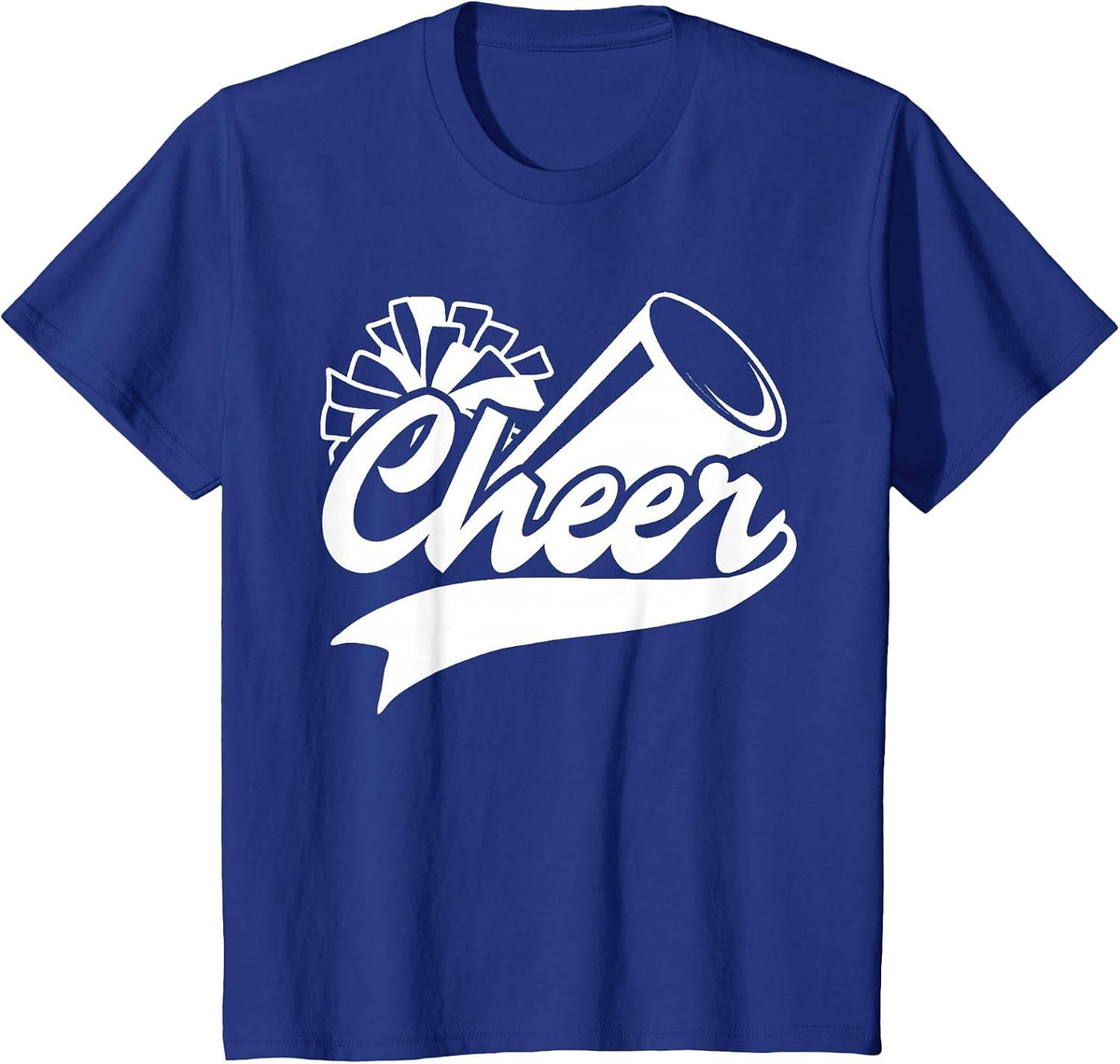 Cheerleading Peace Love Cheer Cheerleader Colors Matching T-Shirt - Royal Blue