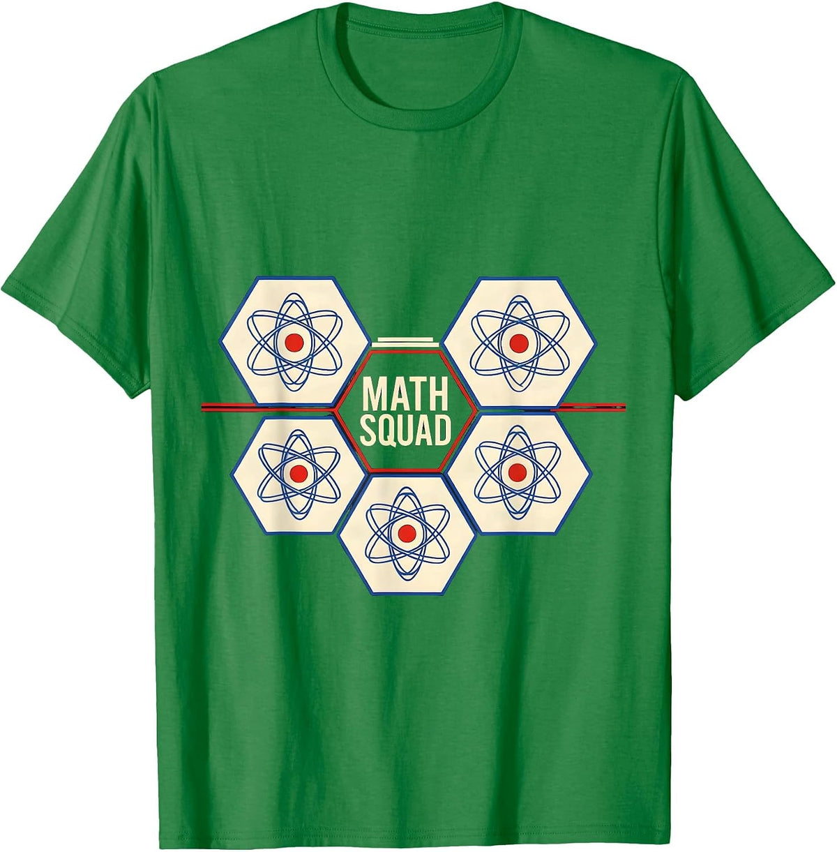 Men's Math Squad Geometric STEM Teacher Student Science Pride T-Shirt - Kelly Green