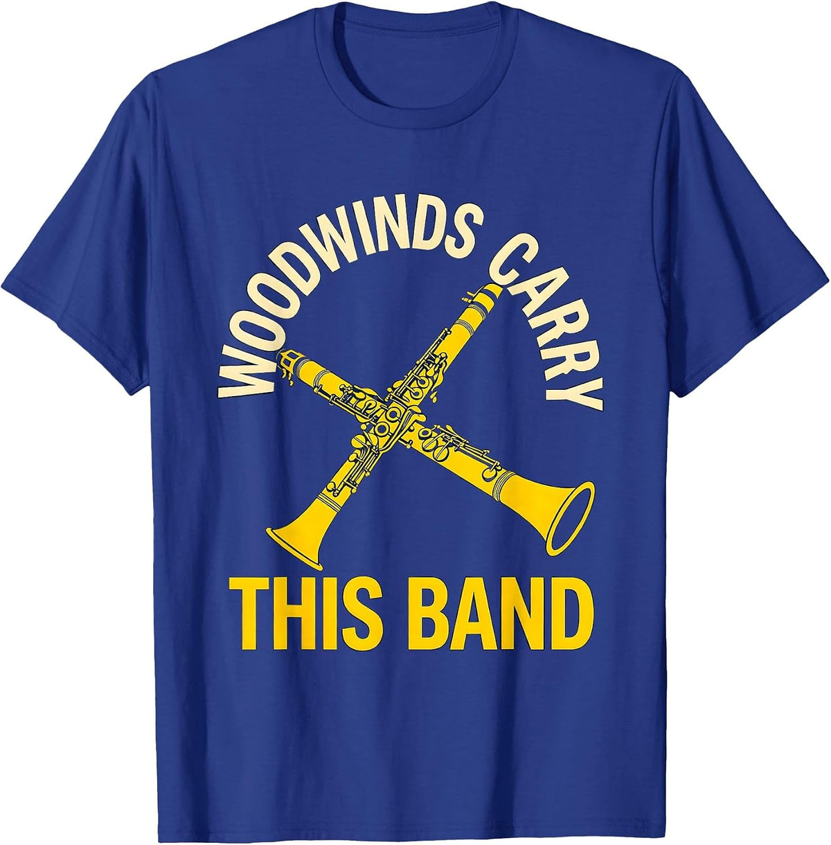 Woodwinds Carry This Band Funny Band Instrument Player Humor T-Shirt - Royal Blue