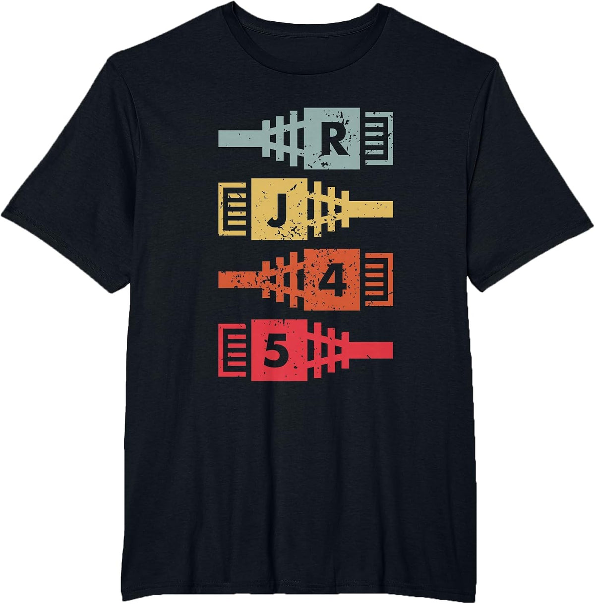 Ethernet RJ-45 Internet Connectors Pop Art Geek Nerd T-Shirt - Black
