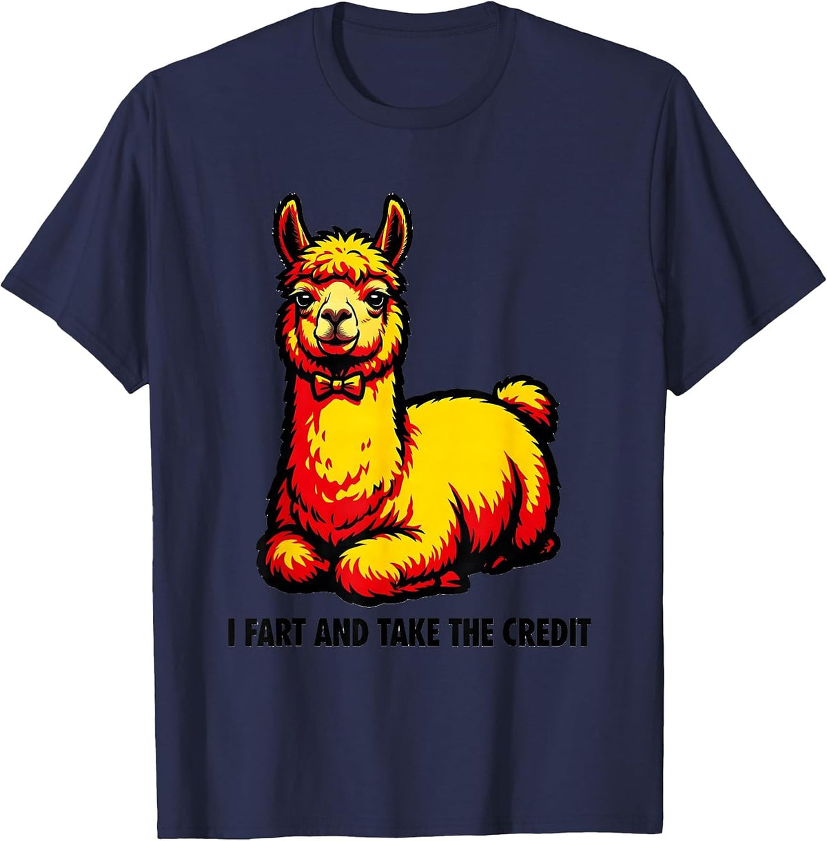 Men's I Fart And Take The Credit Funny Pop Art Sarcastic Humor T-Shirt - Navy Blue