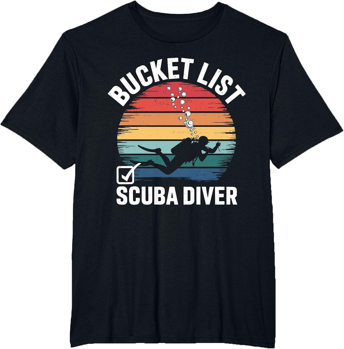 Bucket List Scuba Diver Ultimate Scuba Diving Adventure T-Shirt - Black