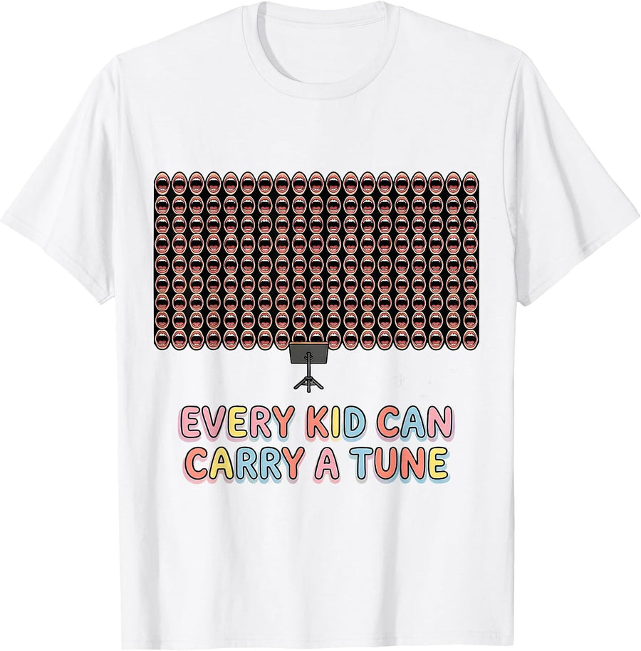 Men's Every Kid Can Carry A Tune Music Teacher Appreciation Gift T-Shirt - White