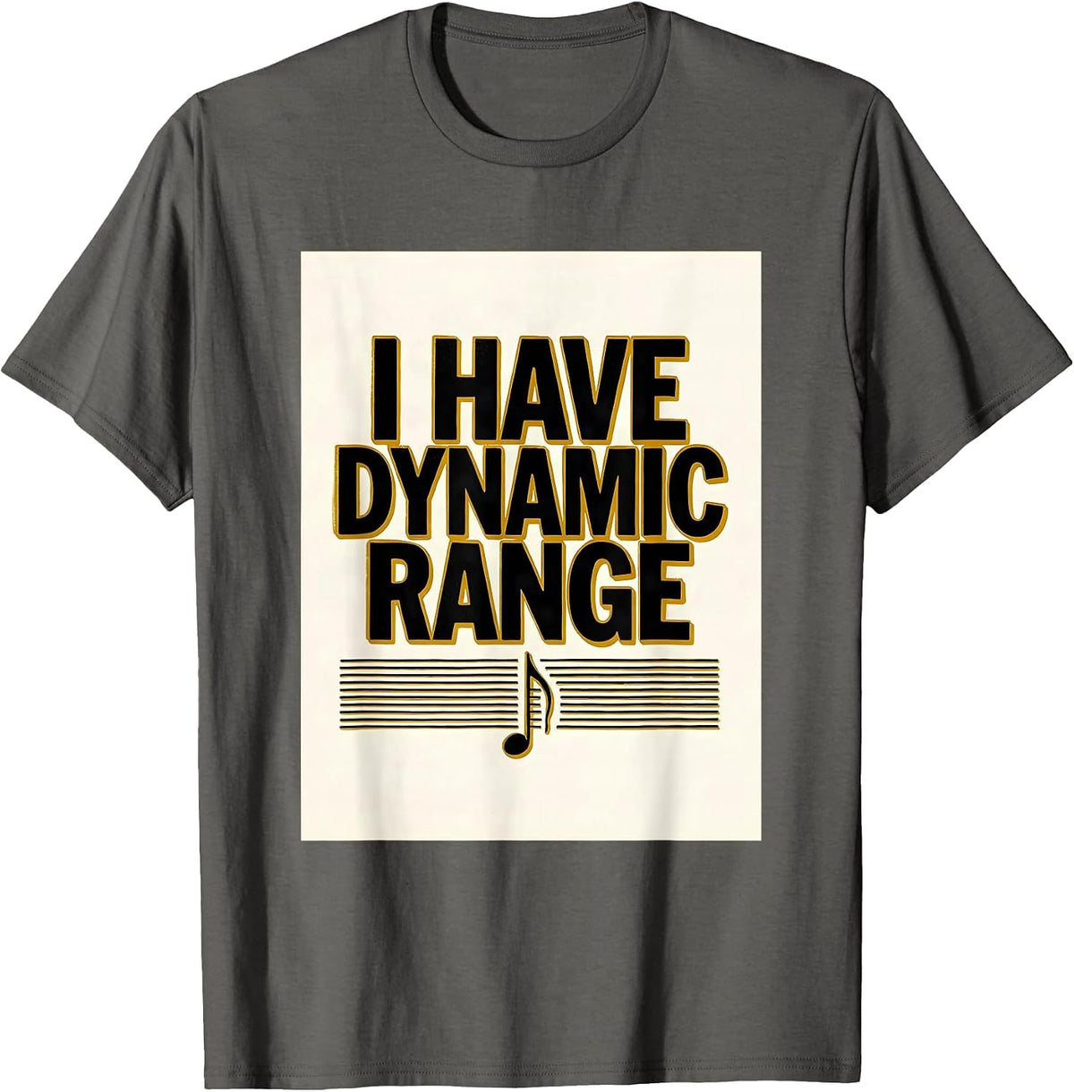 I Have Dynamic Range Funny Music Lover Humor Band Member T-Shirt - Asphalt Grey