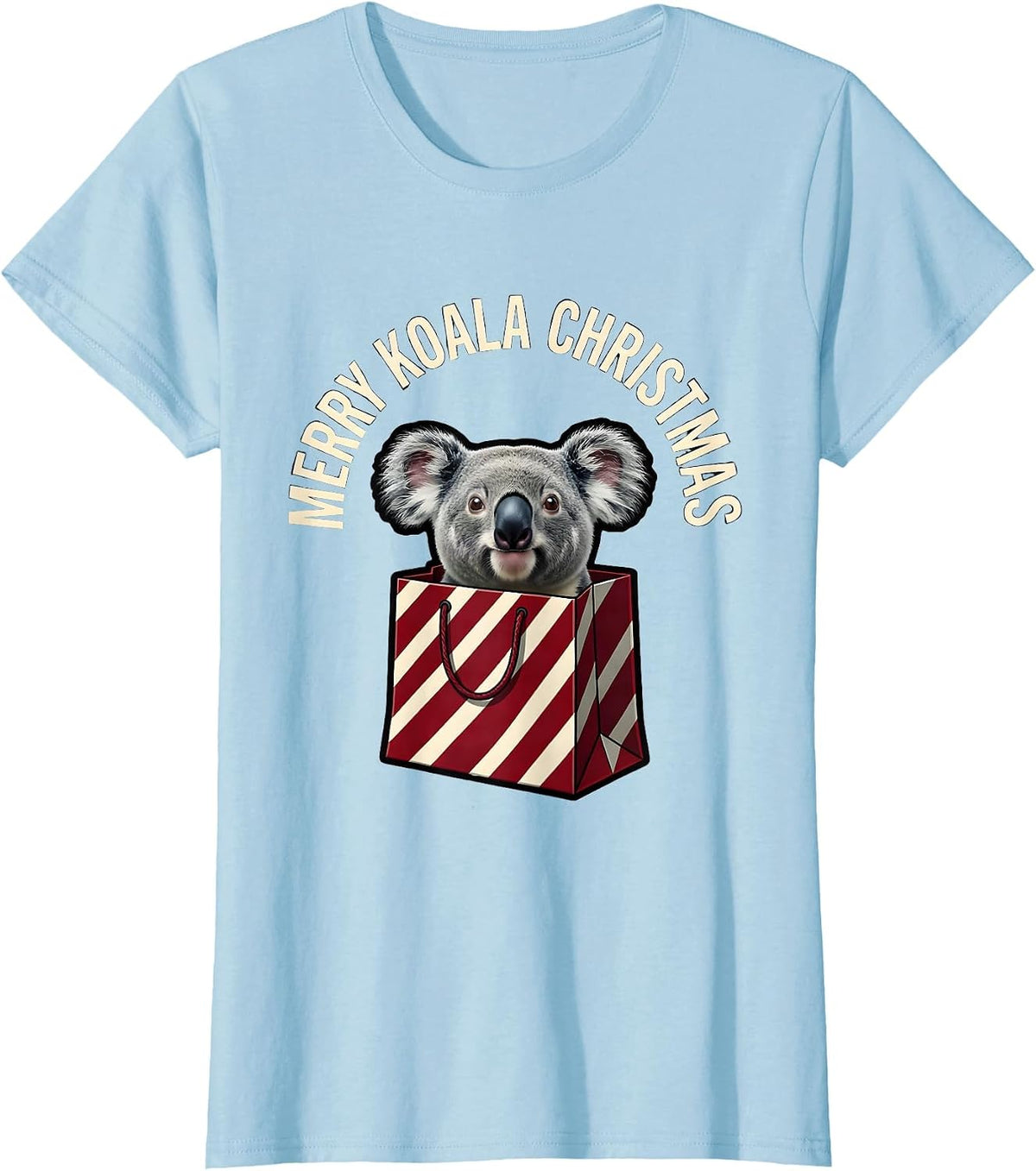 Merry Koala Christmas Funny Koala Lover Cute Australian T-Shirt - Baby Blue