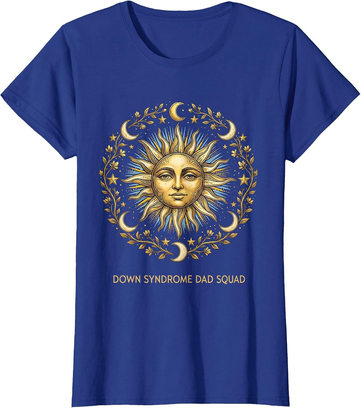 Women's Down Syndrome Dad Squad Awareness Design T-Shirt - Royal Blue