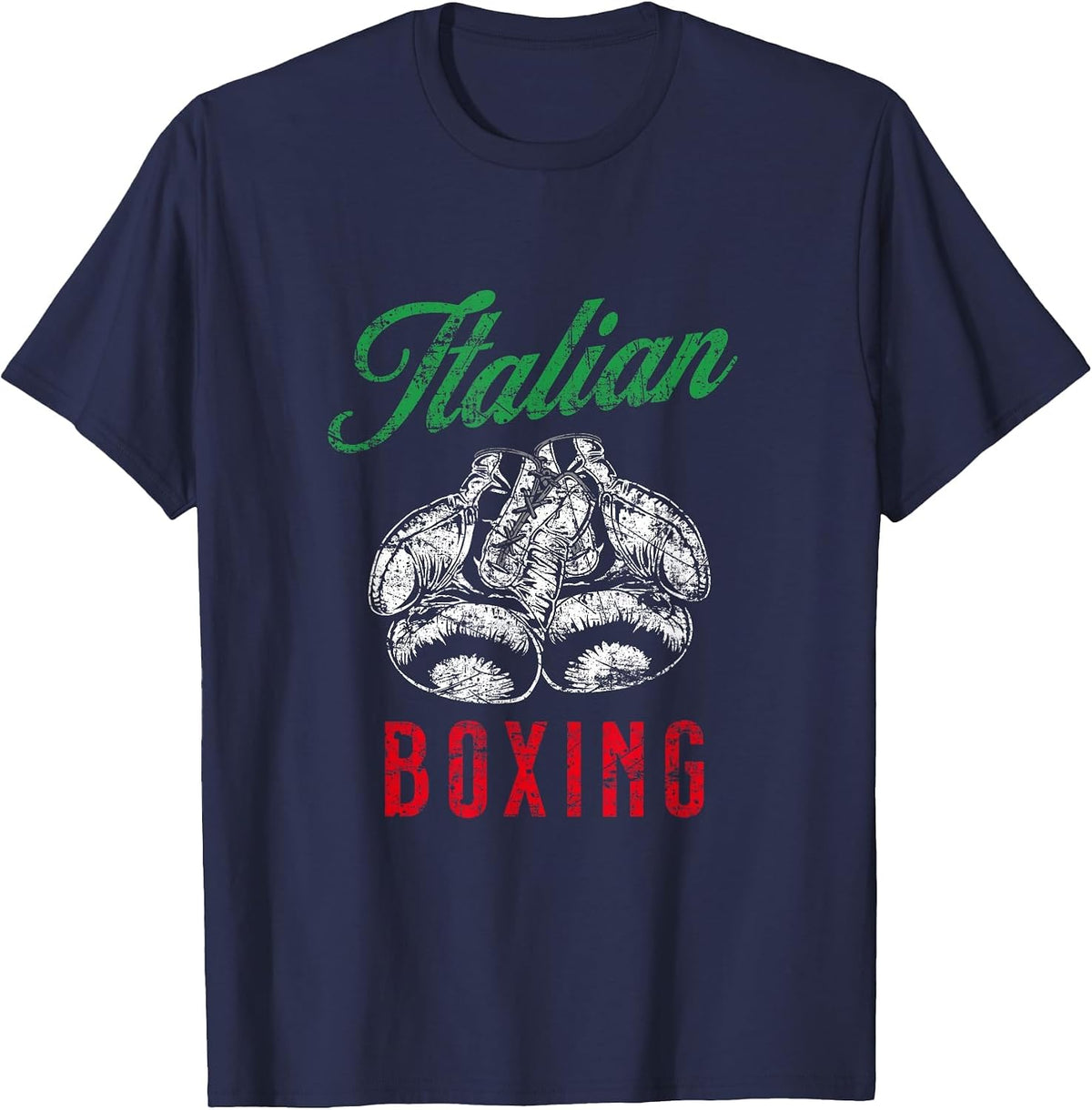 Italian Boxing - Funny Boxing T-Shirt - Navy Blue
