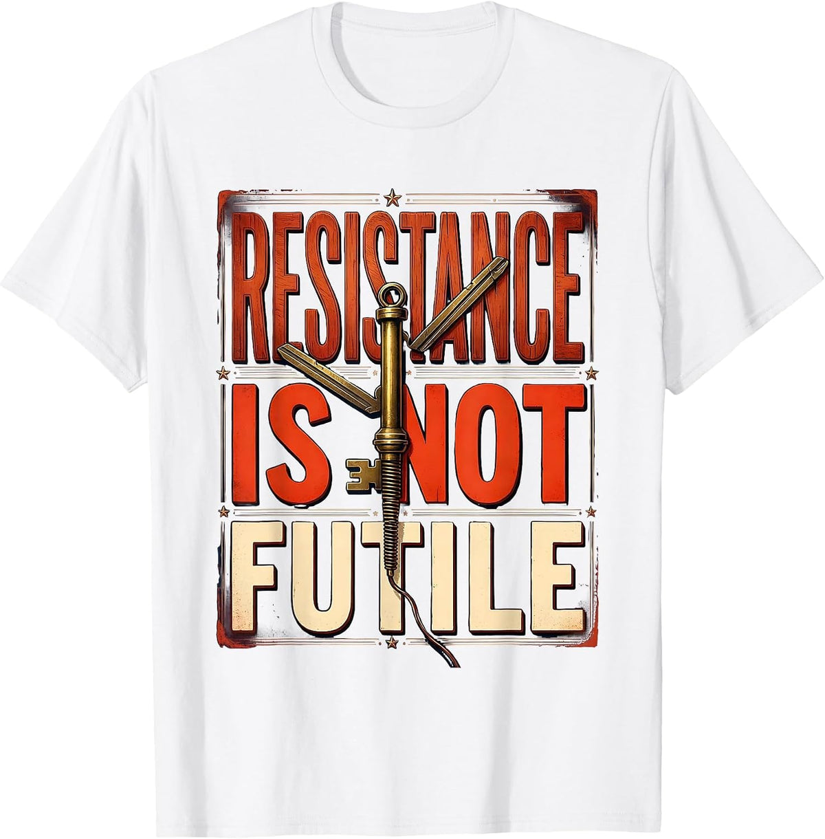 Men's Resistance Is Not Futile Funny Ham Radio Operator Nerdy T-Shirt - White