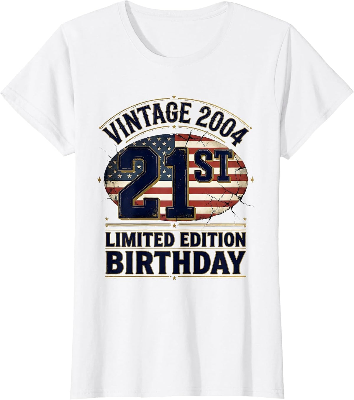 Vintage 2004 Limited Edition 21st Birthday Men T-Shirt - White
