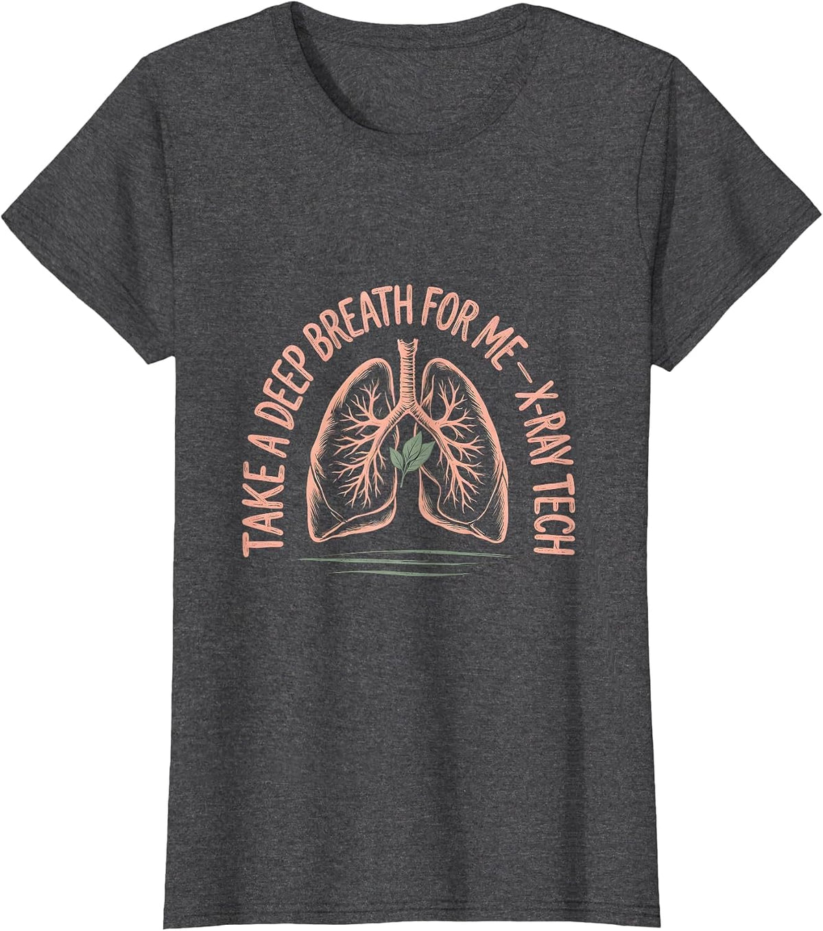 Women's Take A Deep Breath For Me — X-Ray Tech Boho Rad Tech Gift T-Shirt - Dark Heather Grey
