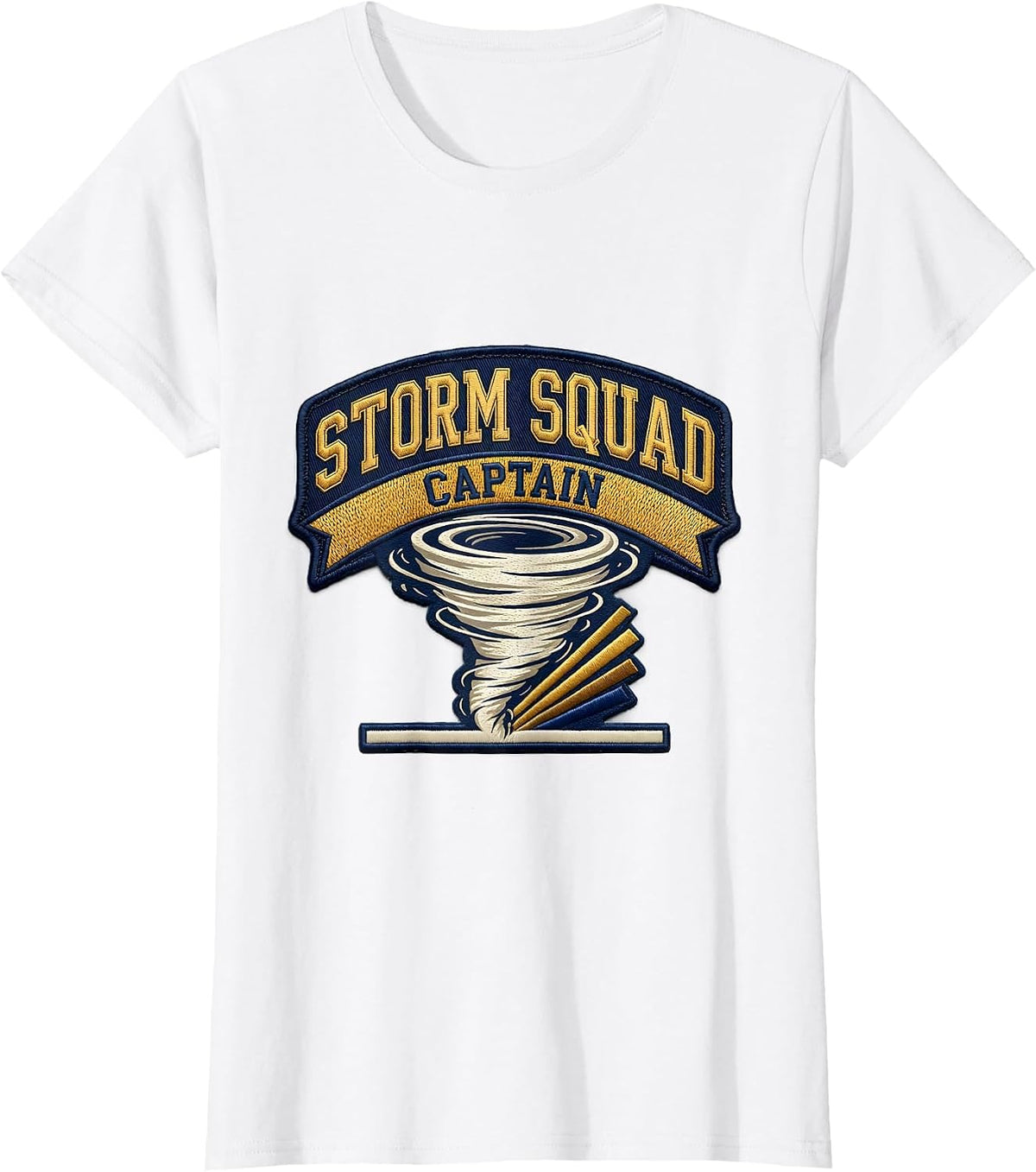 Women's Storm Squad Captain Sports Tornado Chaser Weather Enthusiast T-Shirt - White