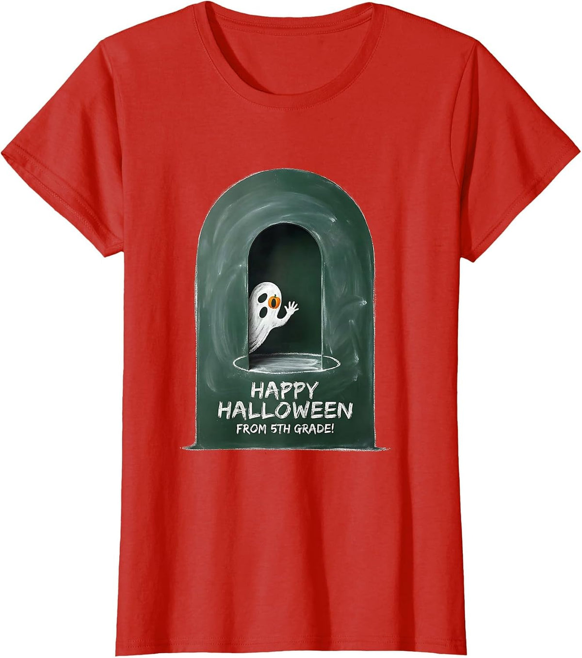Happy Halloween From 5th Grade! Cute School Teacher T-Shirt - Red