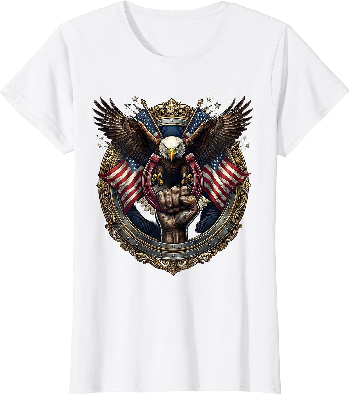 Valley Forge Automotive Mechanic Horseshoe Graphic T-Shirt - White