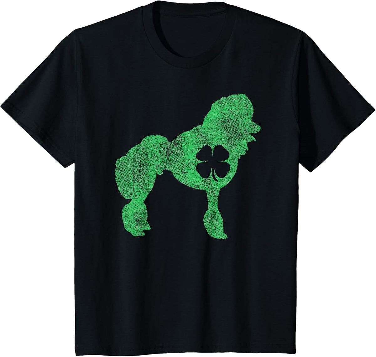 Poodle Dog Irish Shamrock St. Patrick's Day Saint Paddy's T-Shirt - Black