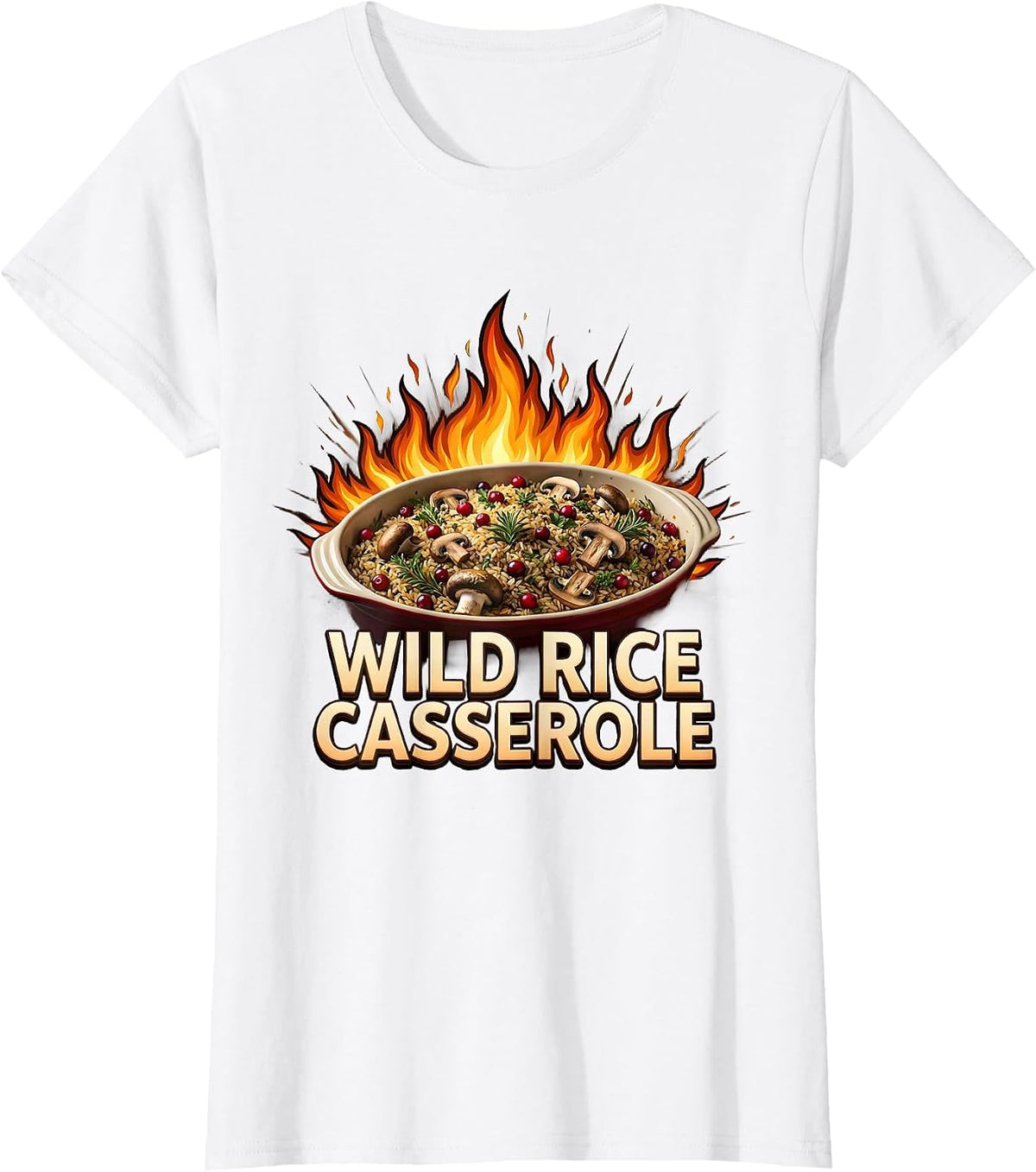 Women's Wild Rice Casserole Bootleg 90's Rap Rock Vintage Funny T-Shirt - White