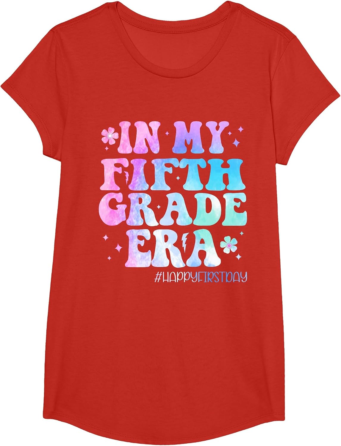in My Fifth Grade Era Back to School 5th Grade Teachers Kids T-Shirt - Girls Red