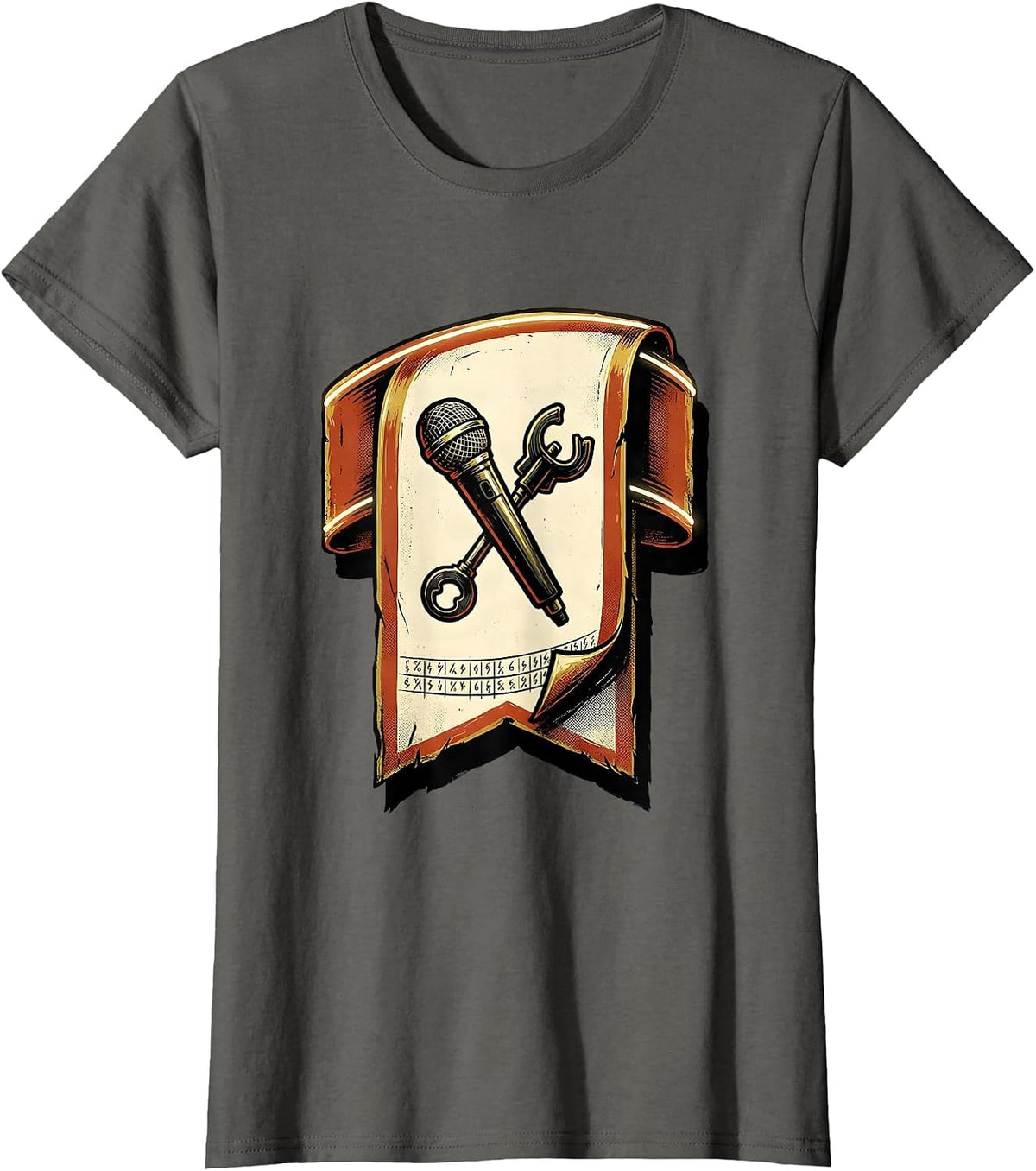 Women's Ham Radio Operator Hobbyist Humor Sign Painter Showcard T-Shirt - Asphalt Grey