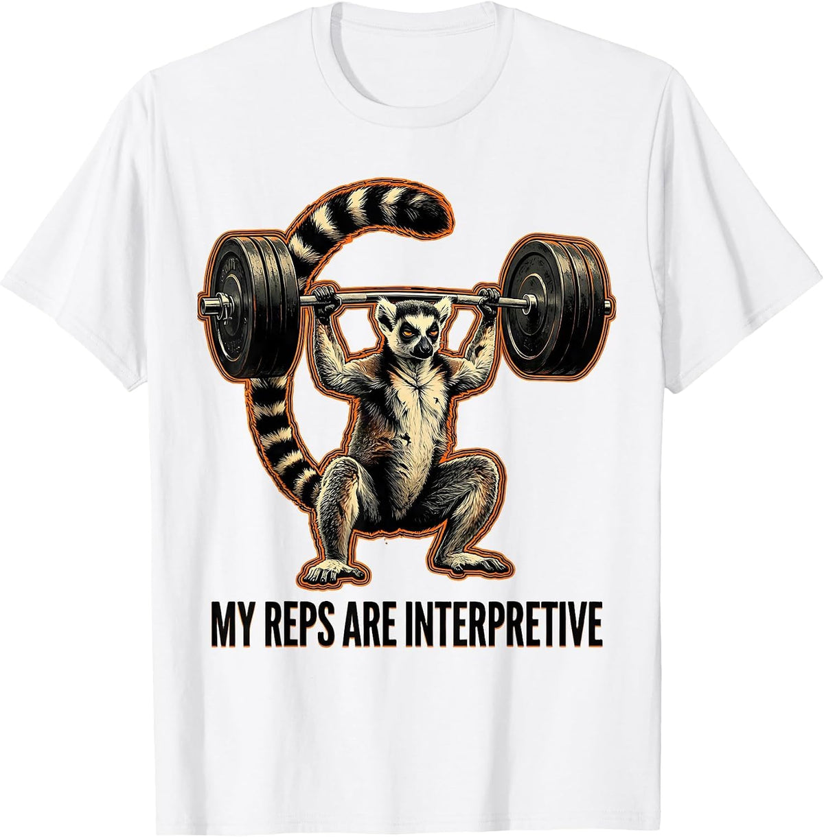 Men's My Reps Are Interpretive Funny Gym Weightlifting Workout T-Shirt - White