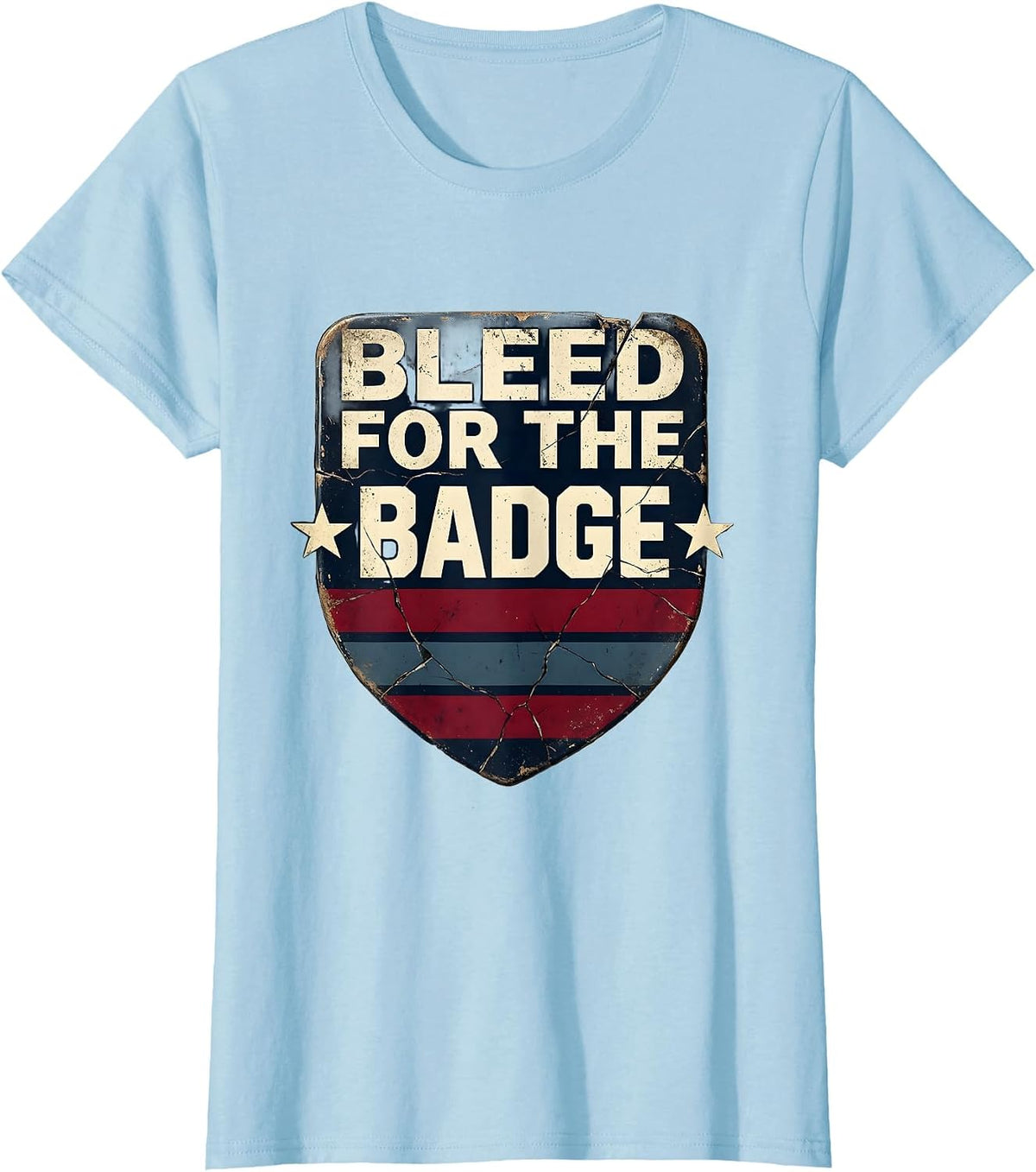 Bleed for the Badge Rugby Design T-Shirt - Baby Blue