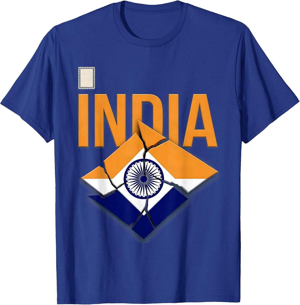 INDIA Flag Tricolor Patriotic Independence Day T-Shirt - Royal Blue