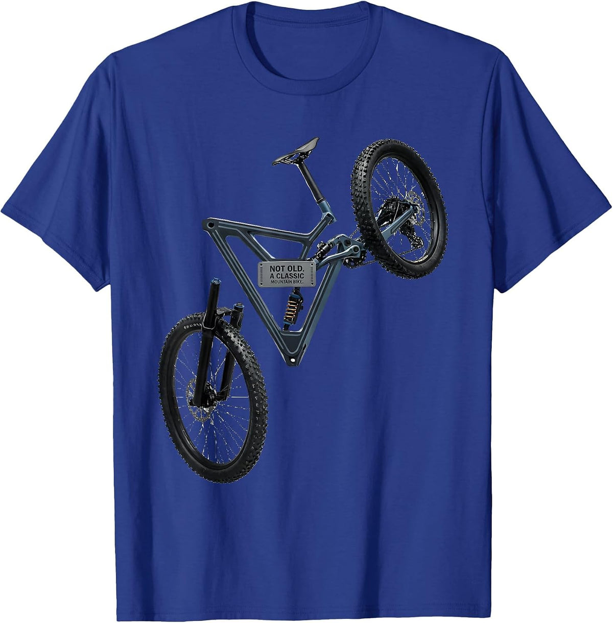 Men's Not Old A Classic Mountain Bike Funny Cyclist Gift T-Shirt - Royal Blue