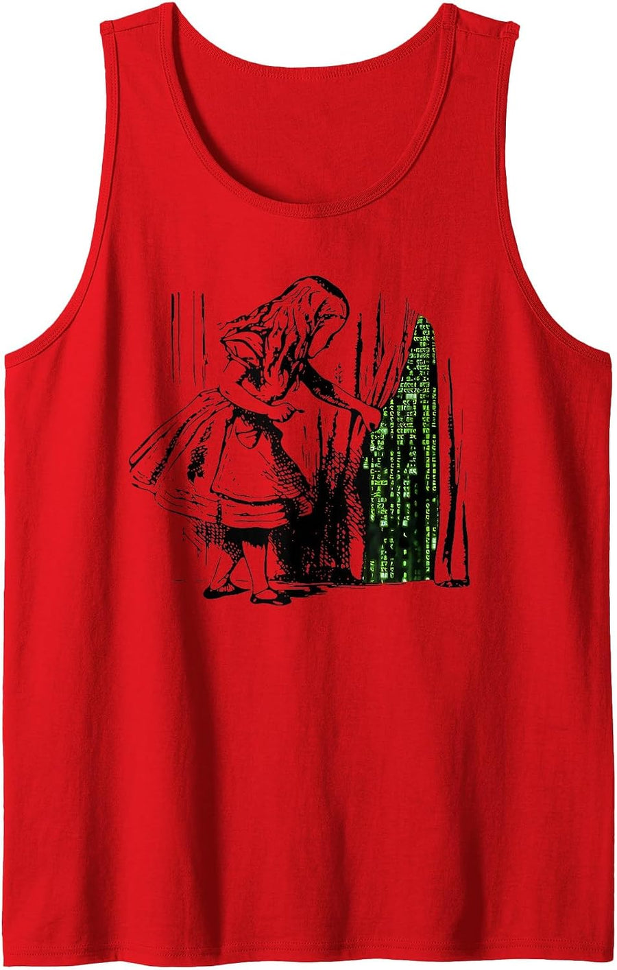 Alice in Matrix Land Programmer Tank Top - Red