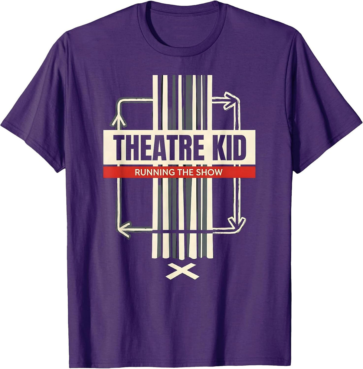 Men's Theatre Kid Running The Show Funny Theater Drama Actor Gift T-Shirt - Purple