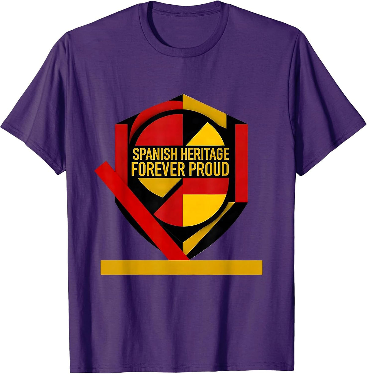 Spanish Heritage Forever Proud Celebration Design T-Shirt - Purple