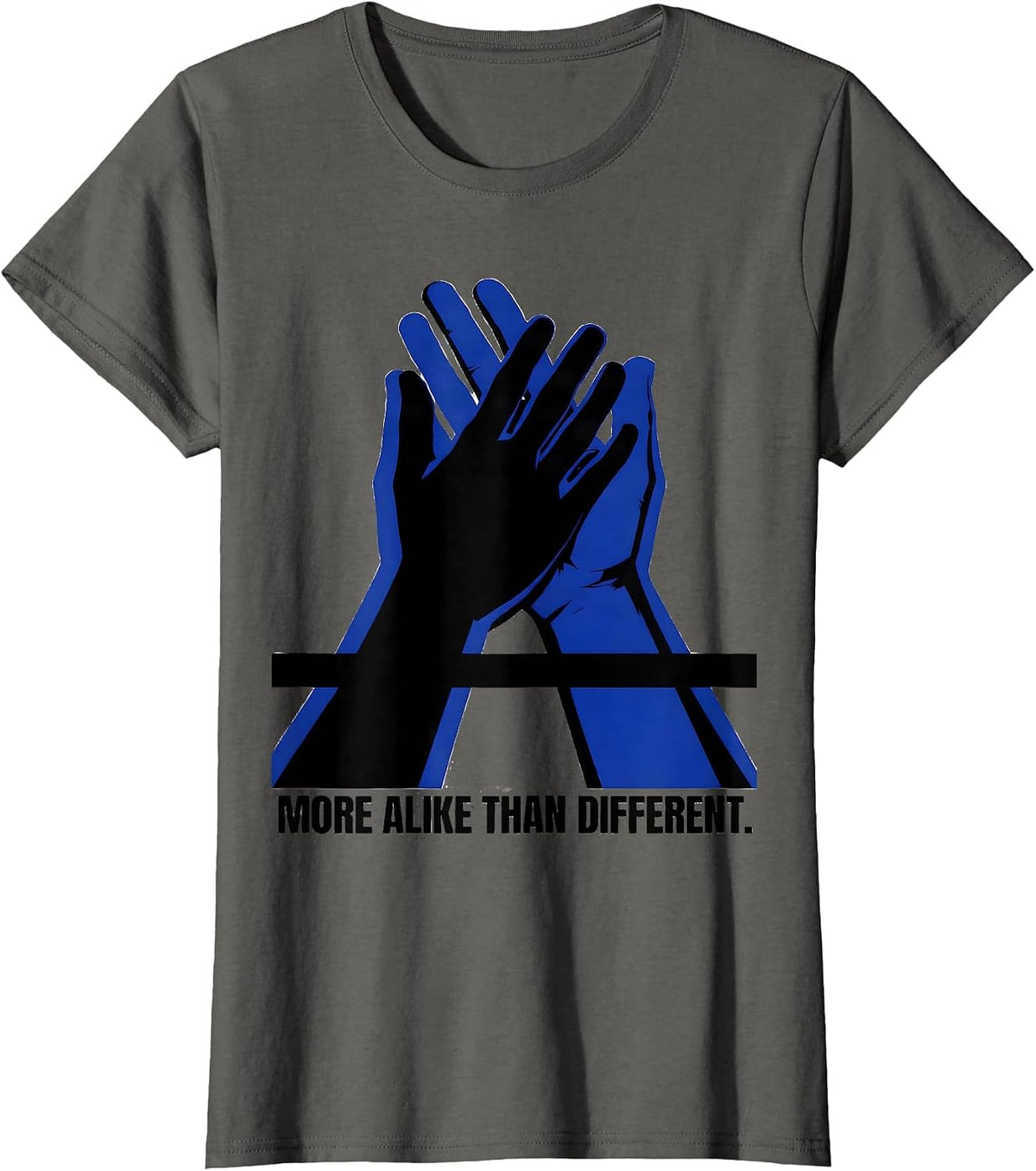 Women's More Alike Than Different Down Syndrome Awareness T-Shirt - Asphalt Grey