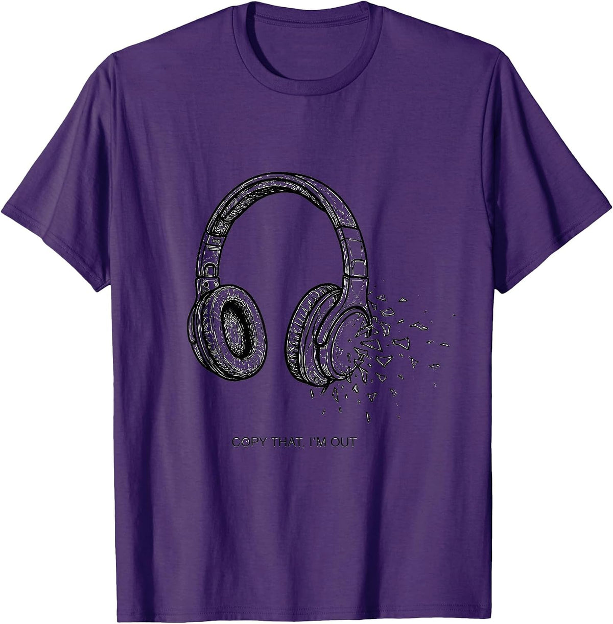Men's Copy That, I'm Out Funny Ham Radio Operator Hobbyist Humor T-Shirt - Purple