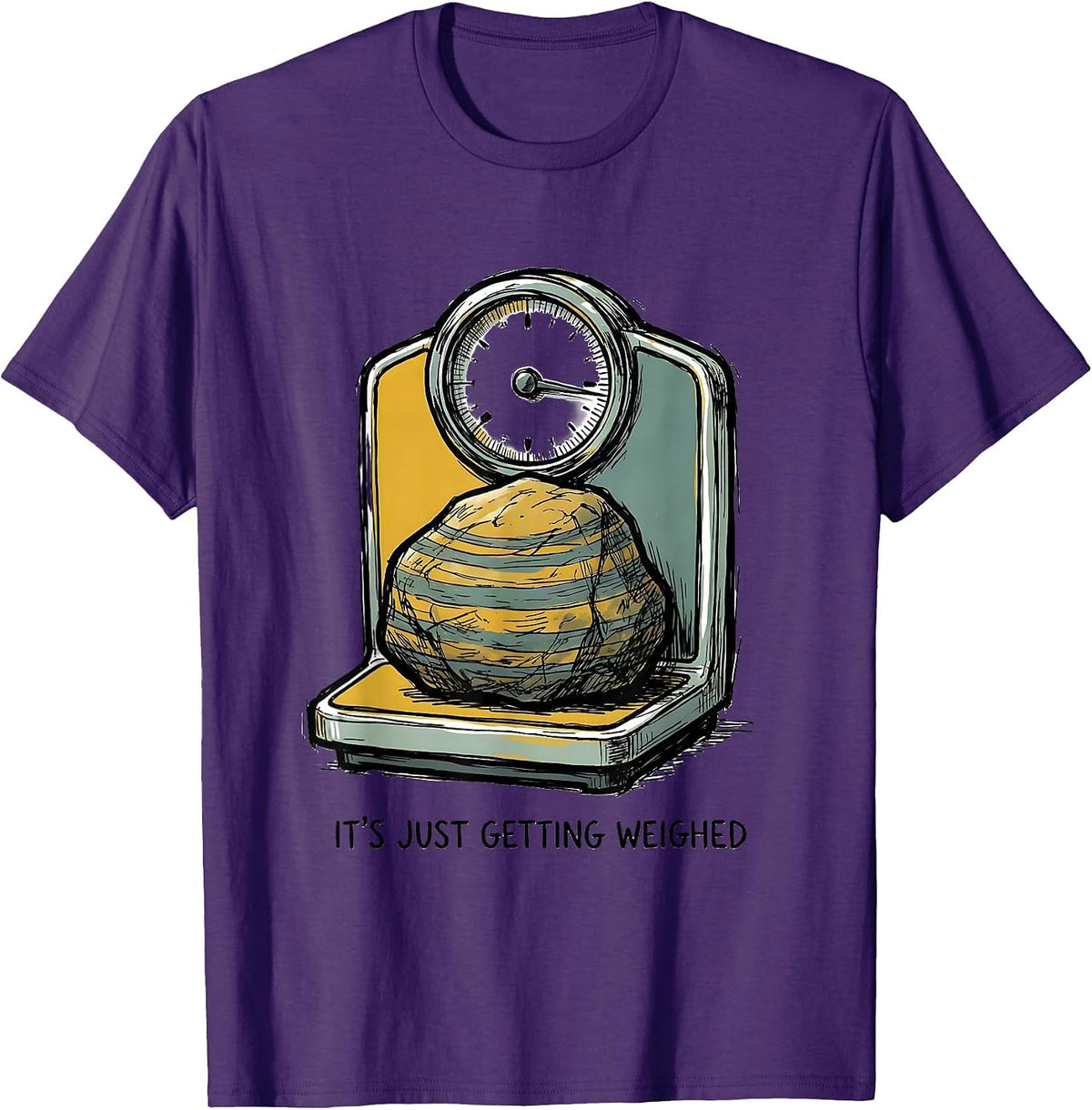 It's Just Getting Weighed Funny Rock Collector Geologist T-Shirt - Purple