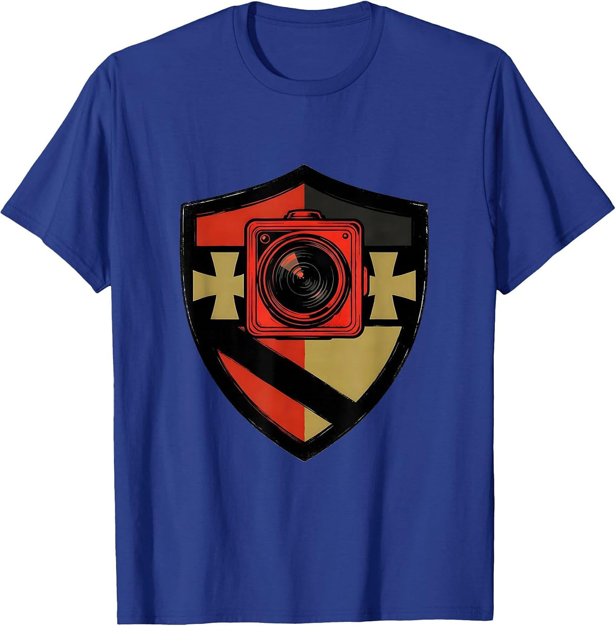 Sealed Shield Badge Firefighter Thermal Camera Tribute T-Shirt - Royal Blue