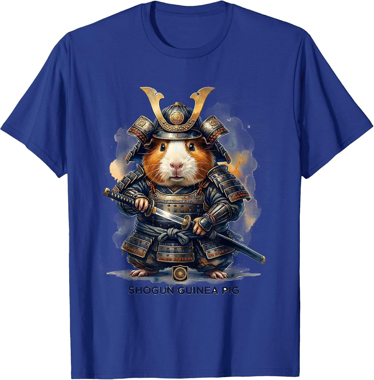 Men's Shogun Guinea Pig Funny Anime Art Warrior Gamer Gift T-Shirt - Royal Blue