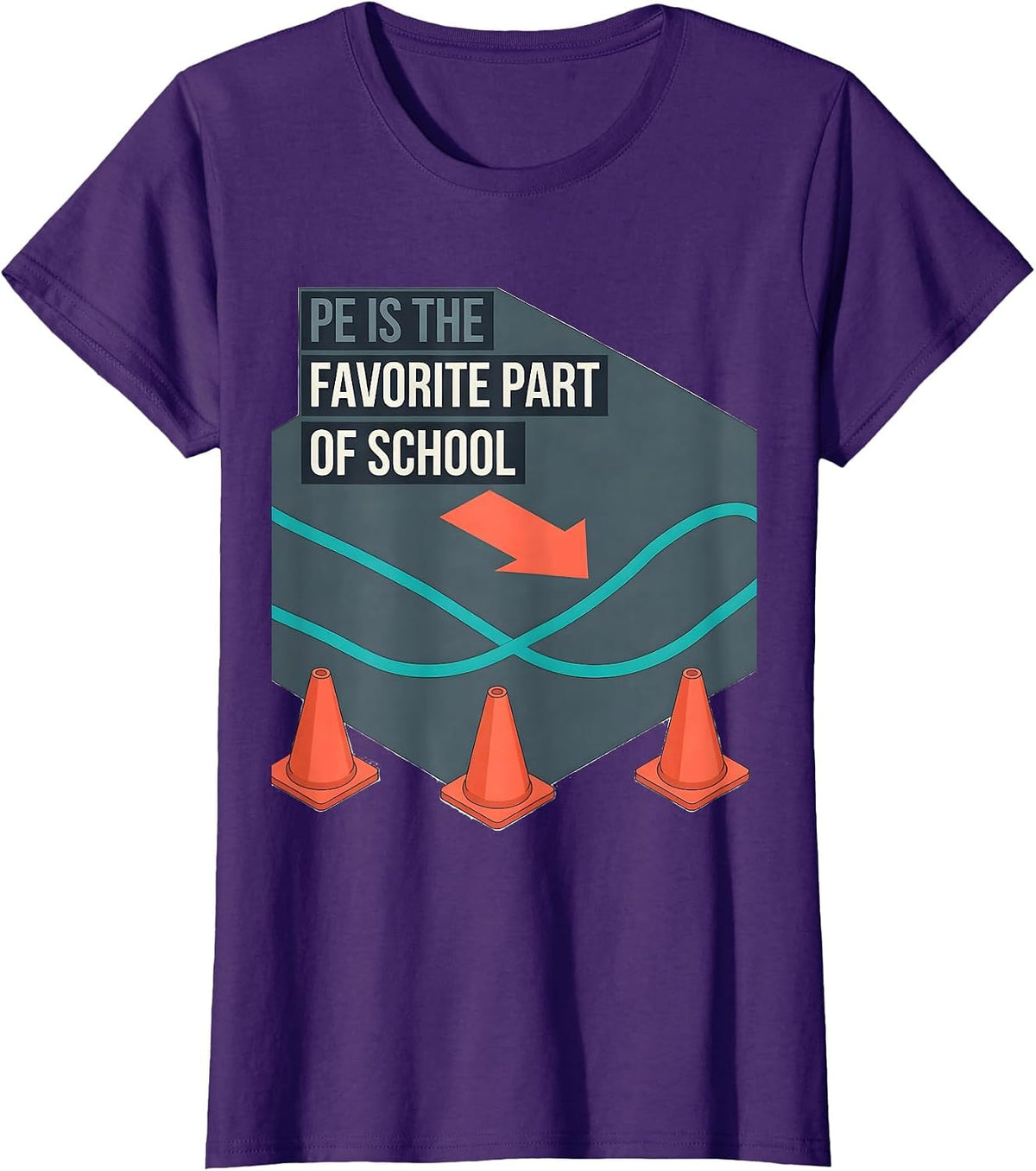 Women's PE Is The Favorite Part Of School Gym Teacher Physical T-Shirt - Purple