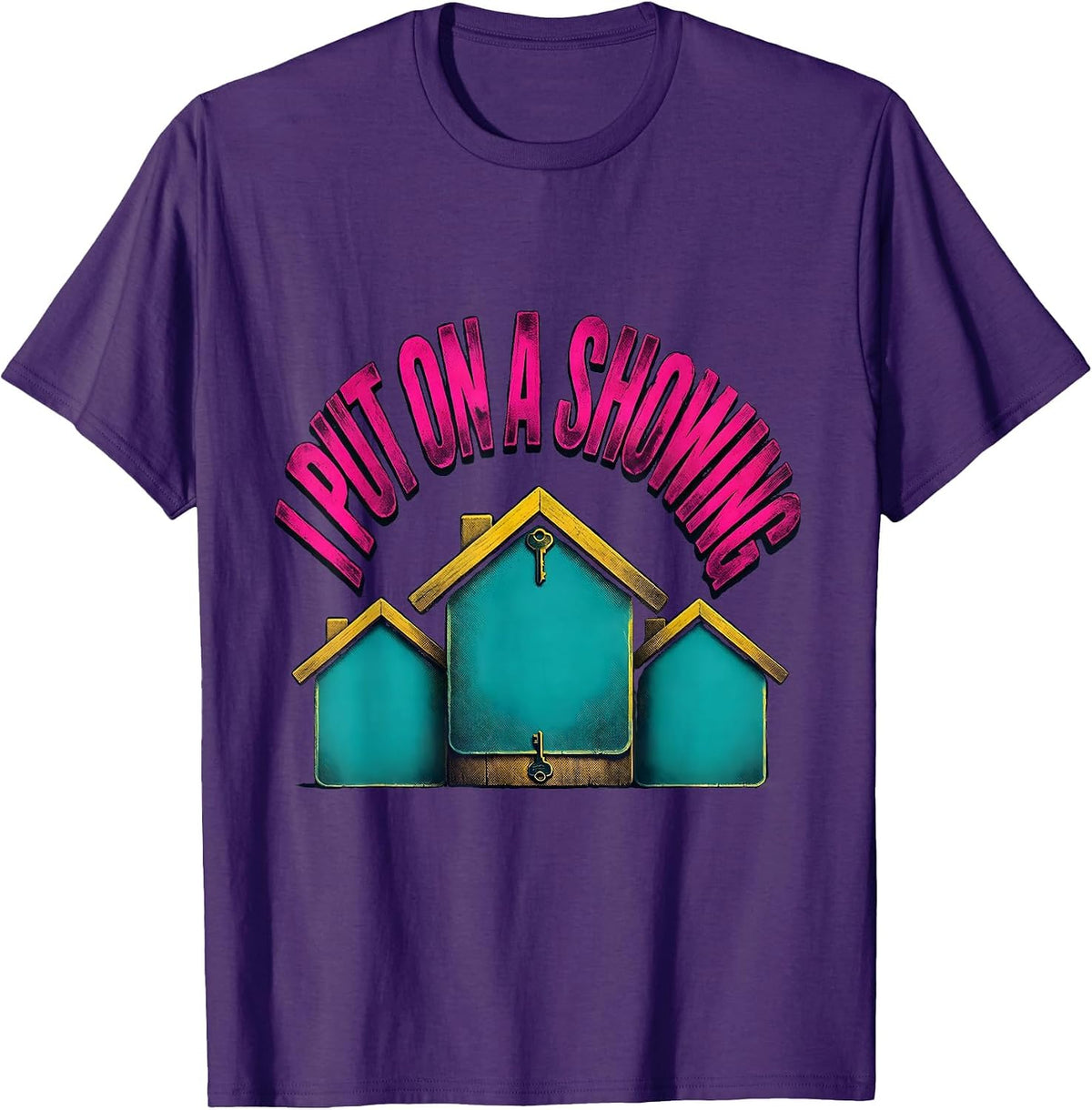 Men's I Put On A Showing Funny Realtor Real Estate Agent Gift T-Shirt - Purple