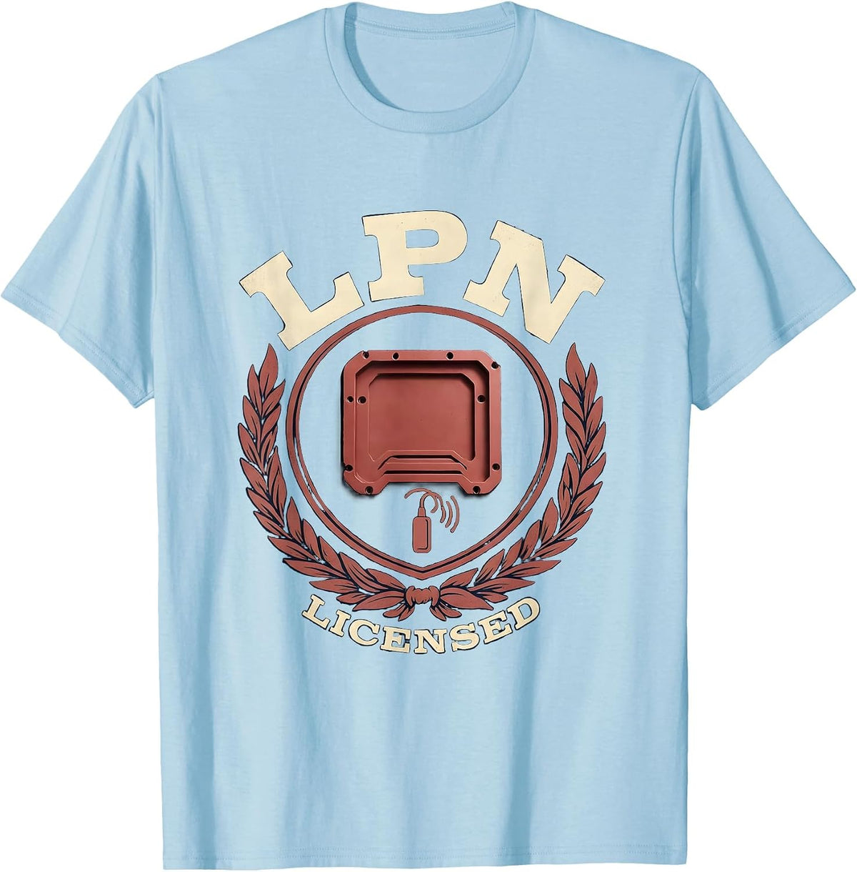 Men's LPN Funny Nurse Humor Appreciation Crew Gift T-Shirt - Baby Blue