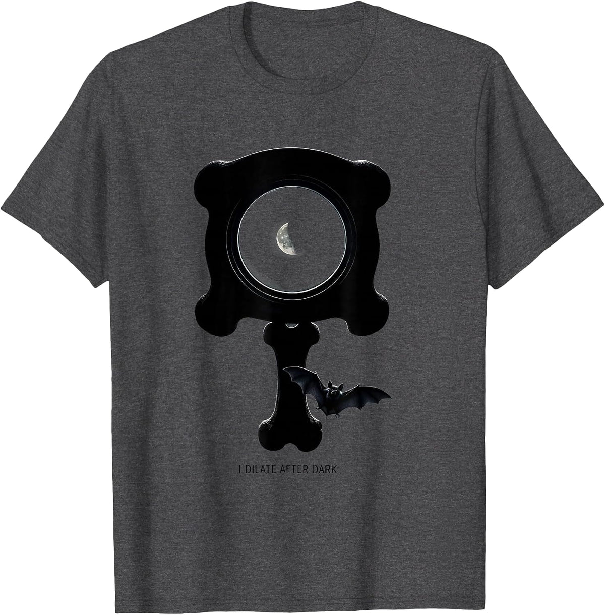 Men's I Dilate After Dark Halloween Optometrist Eye Doctor Pun T-Shirt - Dark Heather Grey
